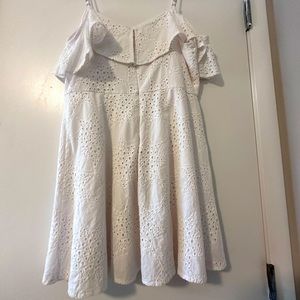 White J.O.A mini dress with sweetheart sleeves